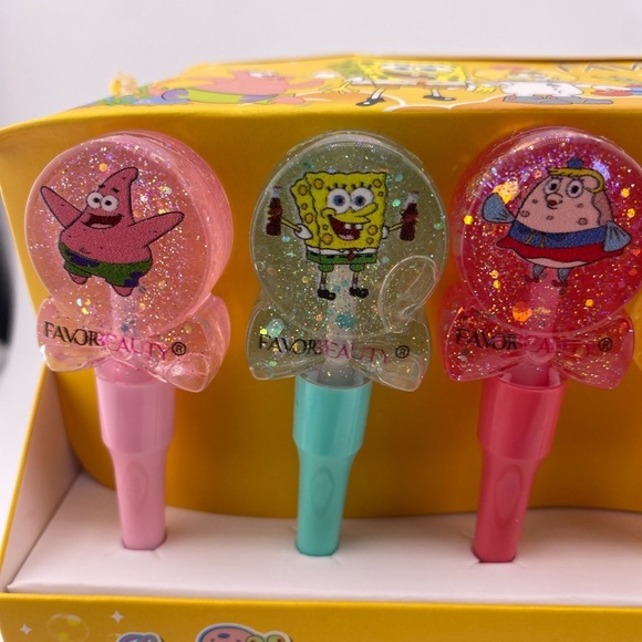 SpongeBob Squarepants Makeup Spongebob Squarepants 6 Piece Magic Color Changing Lip Gloss